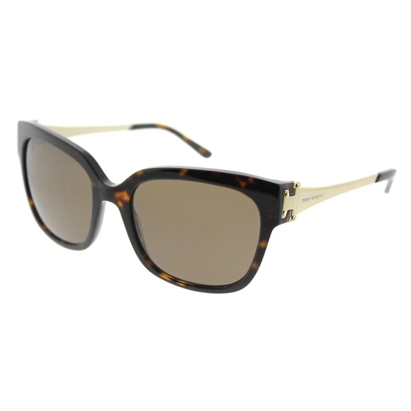 TORY BURCH Sunglasses Havana Tortoise Square Gold